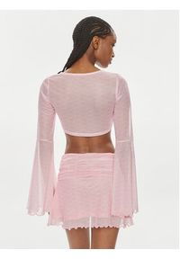 Juicy Couture Bluzka JCWCT23326 Różowy Slim Fit. Kolor: różowy. Materiał: syntetyk #4