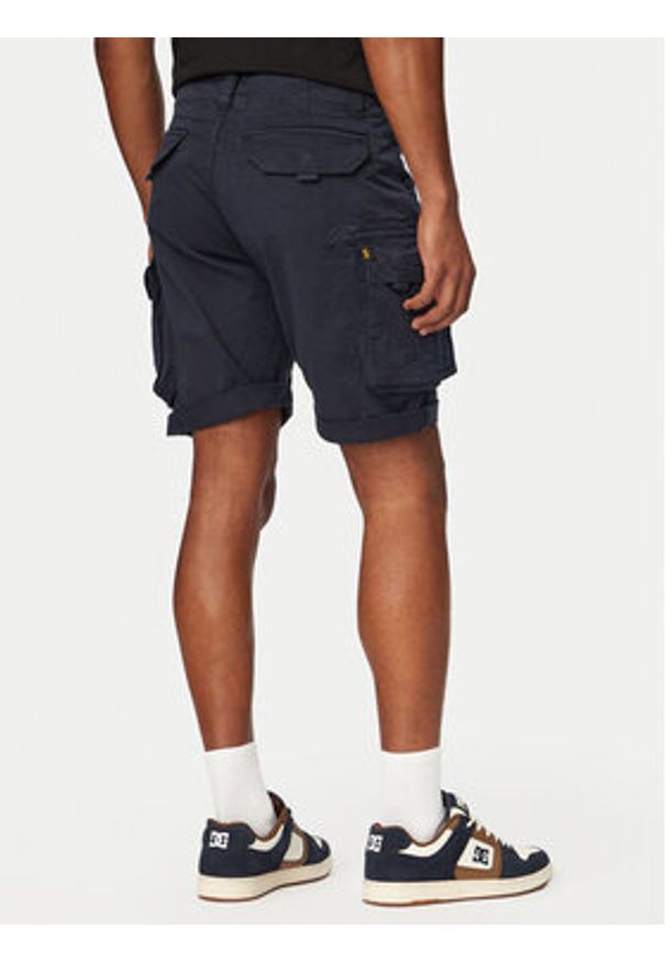 Alpha Industries Szorty materiałowe Crew 176203 Granatowy Regular Fit. Kolor: niebieski. Materiał: bawełna