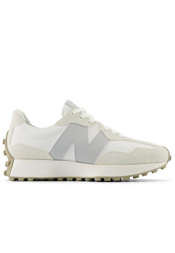 Buty New Balance WS327KE - beżowe. Zapięcie: sznurówki. Kolor: beżowy. Materiał: zamsz, guma, skóra. Szerokość cholewki: normalna