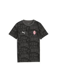 Puma - Młodzieżowa koszulka AC Milan FtblCulture z nadrukiem na całej powierzchni PUMA. Kolor: czerwony, wielokolorowy, czarny. Wzór: nadruk. Sport: piłka nożna