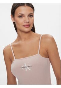 Calvin Klein Jeans Body Monologo J20J223421 Różowy Slim Fit. Kolor: różowy. Materiał: bawełna #5