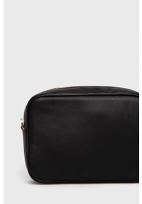 Patrizia Pepe torebka skórzana kolor czarny. Kolor: czarny. Materiał: skórzane. Rodzaj torebki: na ramię #5