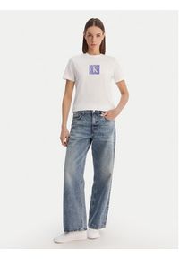 Calvin Klein Jeans T-Shirt LV047F819G Biały Classic Fit. Kolor: biały. Materiał: bawełna #4