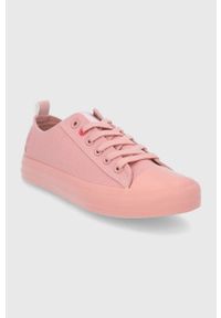 Big-Star - Big Star Tenisówki damskie kolor różowy. Nosek buta: okrągły. Zapięcie: sznurówki. Kolor: różowy. Materiał: guma #3
