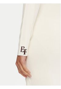 Elisabetta Franchi Sukienka dzianinowa AM-03S-56E2-V390 Écru Slim Fit. Materiał: wiskoza