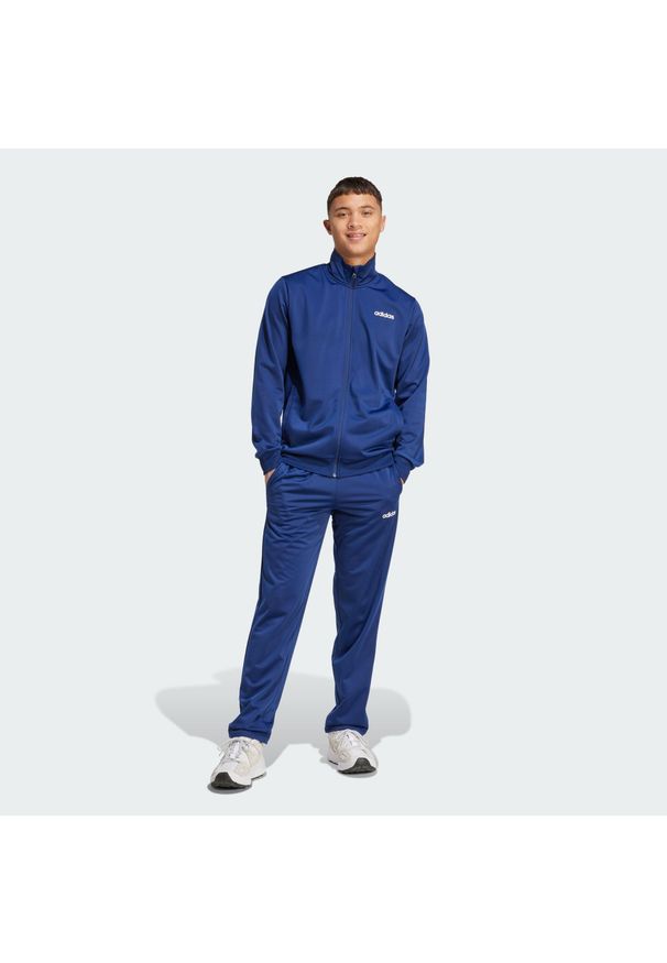 Adidas - Dres adidas Linear. Kolor: niebieski. Materiał: dresówka. Sport: fitness