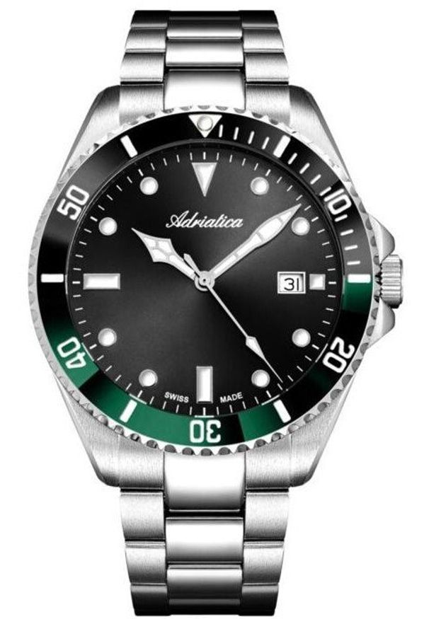 Zegarek męski Adriatica A8347.W194Q srebrny. Kolor: srebrny