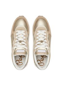 Pepe Jeans Sneakersy Rusper Shine PLS60033 Beżowy. Kolor: beżowy. Materiał: skóra, zamsz #4