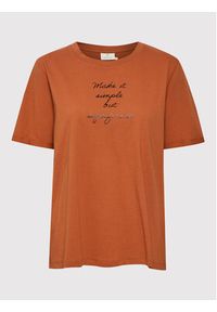 Kaffe T-Shirt Kajelena 10506645 Pomarańczowy Regular Fit. Kolor: pomarańczowy. Materiał: bawełna #4