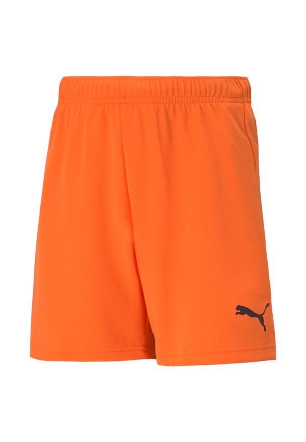 Spodenki dla dzieci treningowe Puma teamRISE Short Jr. Kolor: czarny, pomarańczowy, żółty, wielokolorowy. Styl: sportowy