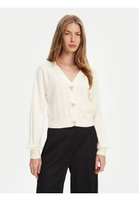 Guess Kardigan W5YR01 Z2ZK2 Biały Regular Fit. Kolor: biały. Materiał: wiskoza #1