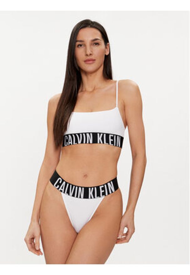 Calvin Klein Underwear Biustonosz top 000QF7631E Biały. Kolor: biały. Materiał: syntetyk
