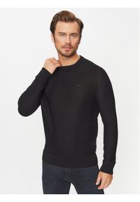 BOSS - Boss Sweter Avac_C 50501762 Czarny Regular Fit. Kolor: czarny. Materiał: syntetyk, wełna