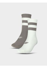 4f - 4F Skarpety casual do połowy łydki (2-pack) uniseks - multikolor 35-38. Kolor: wielokolorowy. Materiał: poliamid, materiał, bawełna, prążkowany, włókno