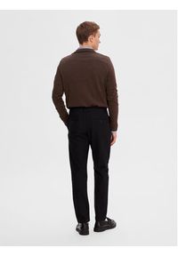 Selected Homme Chinosy 16090139 Czarny Slim Fit. Kolor: czarny. Materiał: bawełna