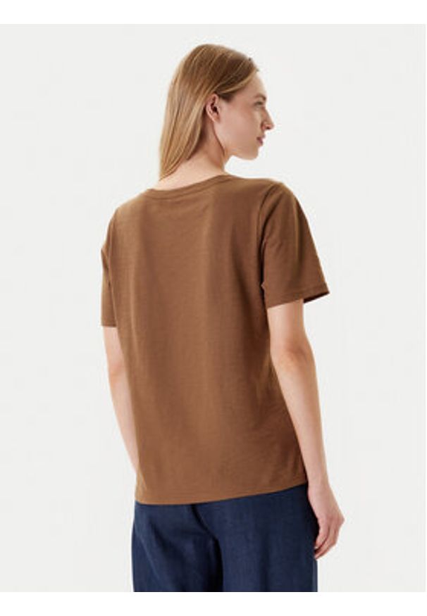 United Colors of Benetton - United Colors Of Benetton T-Shirt 3BVXD400H Brązowy Relaxed Fit. Kolor: brązowy. Materiał: bawełna