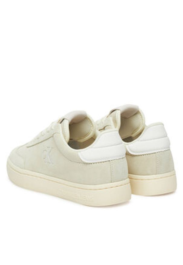 Calvin Klein Jeans Sneakersy Classic Cupsole Mix In YW0YW01767 Beżowy. Kolor: beżowy. Materiał: skóra