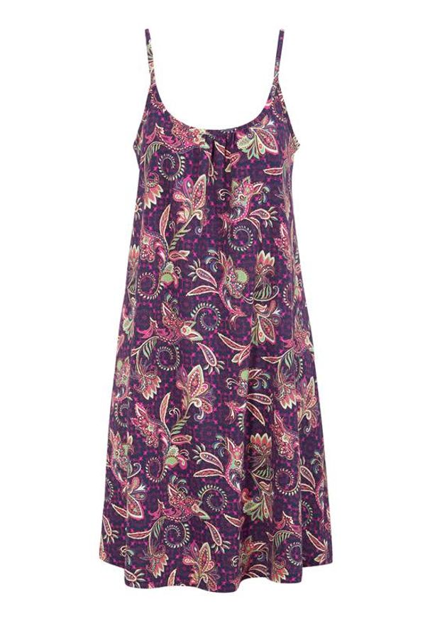 Cellbes Sukienka plażowa we wzory Fioletowy female ze wzorem/fioletowy 38/40. Kolor: fioletowy. Materiał: jersey, bawełna