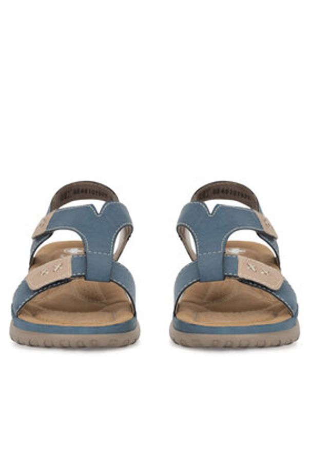 Rieker Sandały 64873-14 Niebieski. Kolor: niebieski. Materiał: syntetyk