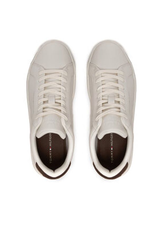 TOMMY HILFIGER - Tommy Hilfiger Sneakersy Court Better Lth FM0FM05322 Écru. Materiał: skóra