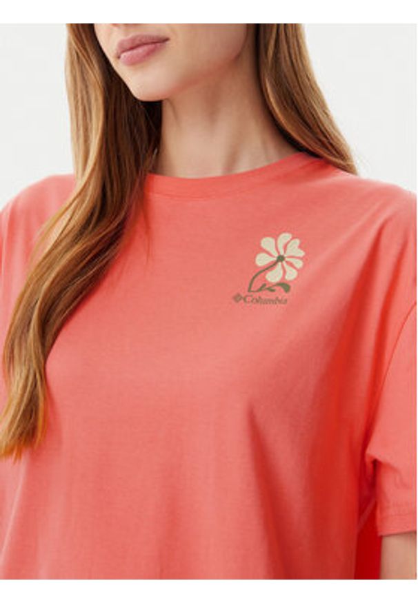 columbia - Columbia T-Shirt Rolling Bend™ Graphic 2120031 Różowy Oversize. Kolor: różowy. Materiał: bawełna