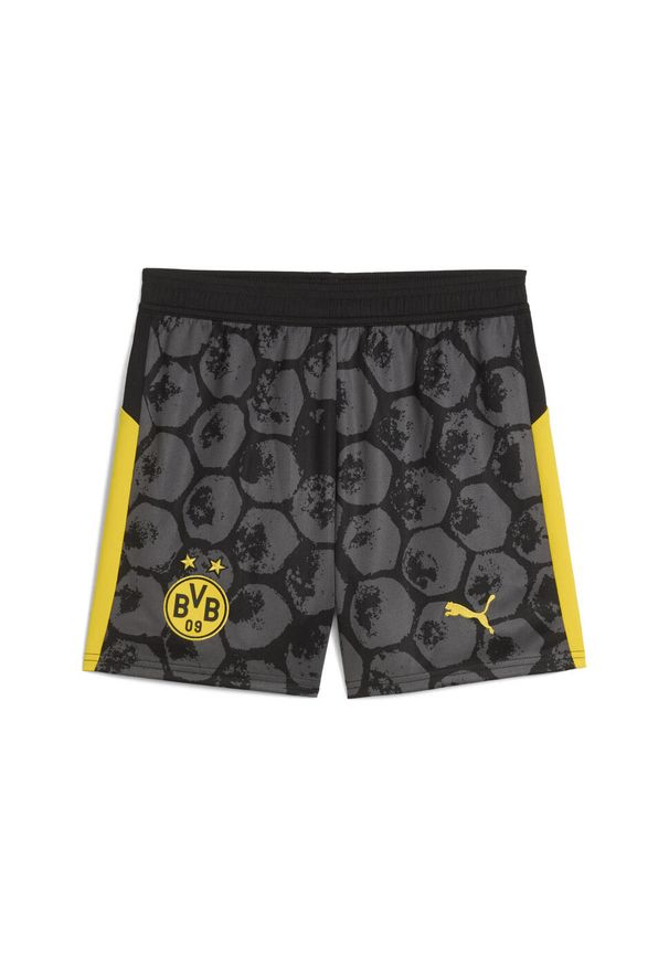 Puma - Młodzieżowe szorty KIDSUPER × BORUSSIA DORTMUND PUMA Black Faster Yellow. Kolor: czarny, wielokolorowy, żółty. Sezon: lato