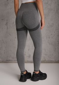 Renee - Szare Modelujące Legginsy High Waist Deliza. Okazja: na co dzień. Stan: podwyższony. Kolor: szary. Materiał: dzianina. Styl: casual #7