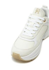 TOMMY HILFIGER - Tommy Hilfiger Sneakersy Th Chunky Feminine Runner FW0FW08616 Écru. Materiał: zamsz, skóra #4