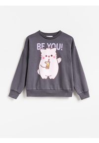 Reserved - Bluza Pembe The Pink Cat - ciemnoszary. Kolor: szary. Materiał: bawełna #1