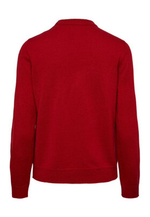 Pieces Sweter 17121018 Czerwony Regular Fit. Kolor: czerwony. Materiał: syntetyk
