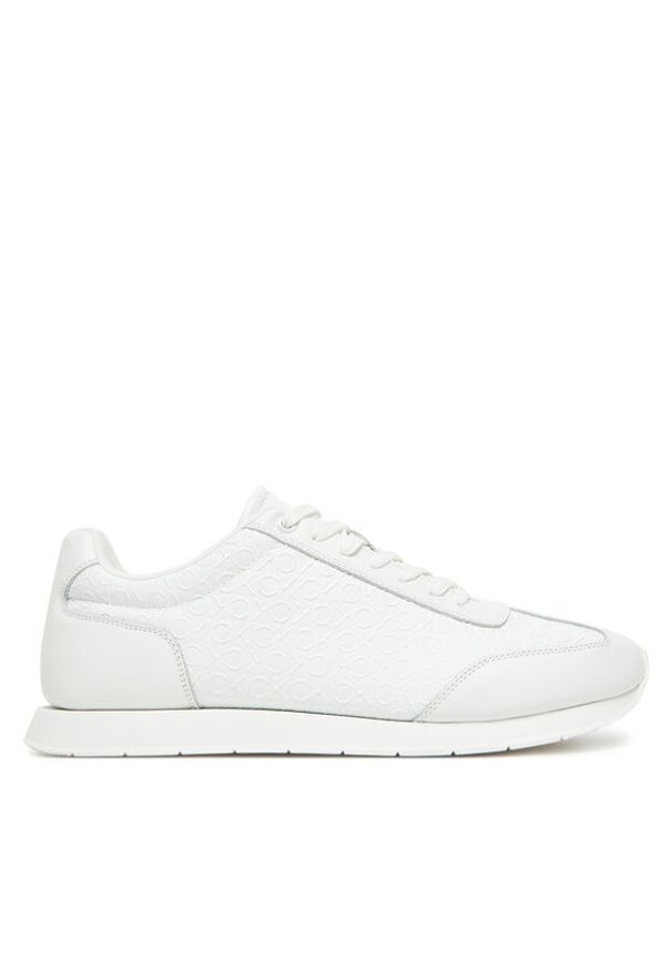 Calvin Klein Sneakersy Low Prof Runn Laceup Mono HM0HM01896 Biały. Kolor: biały. Materiał: skóra