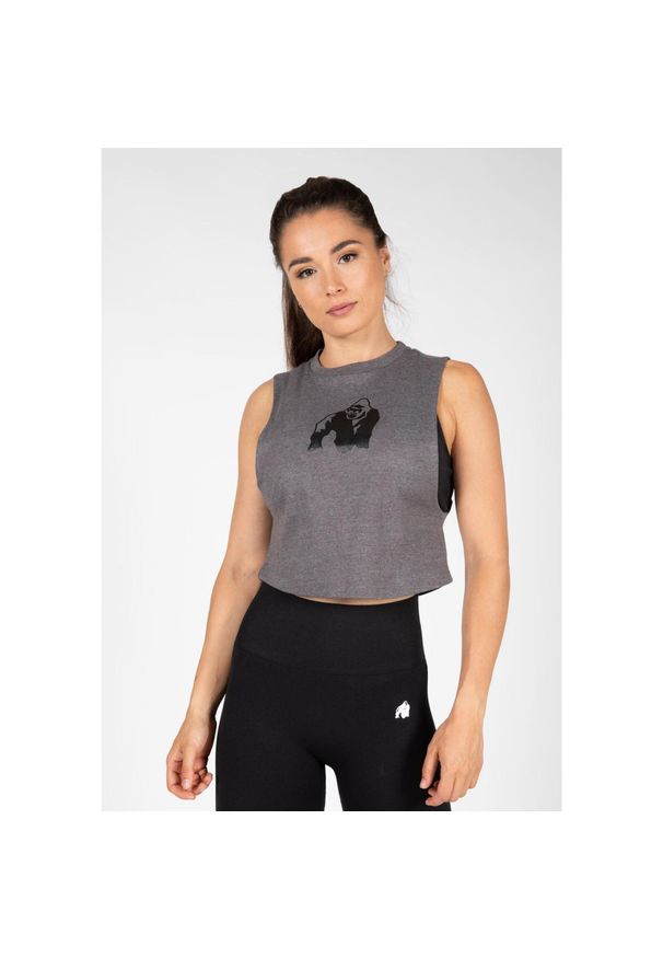 GORILLA WEAR - Tank top damski Gorilla Wear Addison Drop Armhole szary. Kolor: szary. Sport: fitness