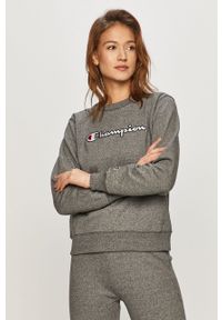 Champion - Bluza bawełniana 113190. Okazja: na co dzień. Kolor: szary. Materiał: bawełna. Wzór: aplikacja. Styl: casual #1