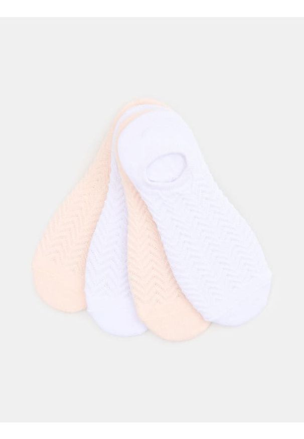Sinsay - Bawełniane stopki 4 pack - biały. Kolor: biały. Materiał: bawełna