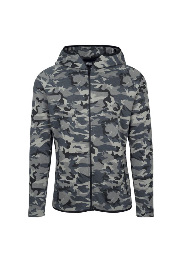 Urban Classics - Miejska klasyczna kurtka interlock z zamkiem błyskawicznym. Kolor: czarny