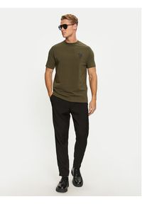 Karl Lagerfeld - KARL LAGERFELD T-Shirt 755082 544221 Zielony Regular Fit. Typ kołnierza: dekolt w karo. Kolor: zielony. Materiał: bawełna