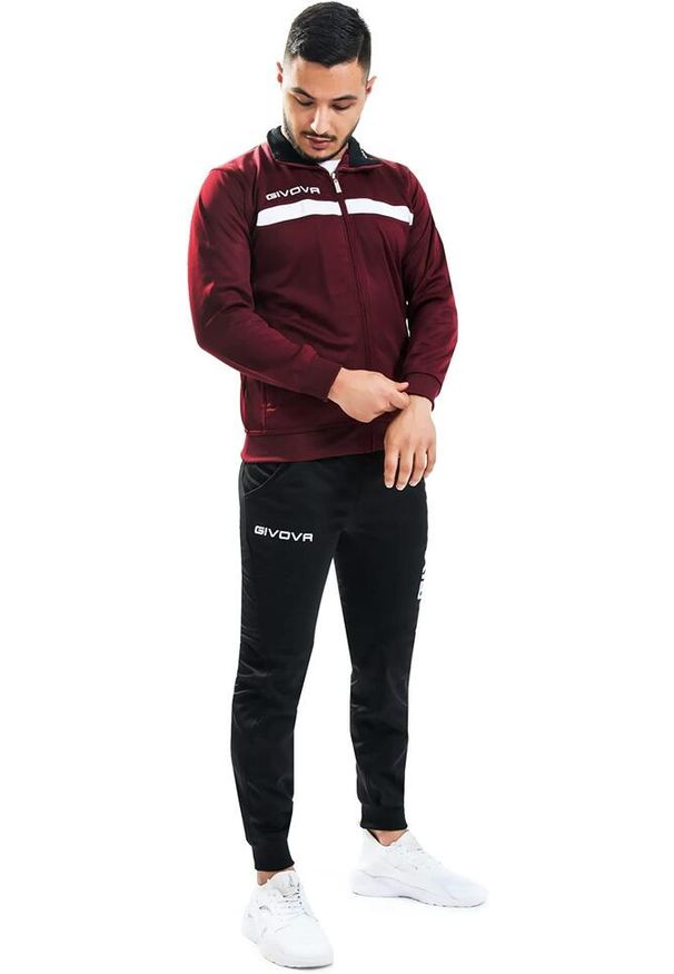 Givova One dres z polaru rozpinany 3XS. Kolor: niebieski, czarny, biały, wielokolorowy. Materiał: polar, dresówka. Sport: piłka nożna
