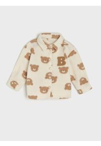 Sinsay - Kurtka koszulowa - kremowy. Kolor: kremowy. Materiał: polar #1