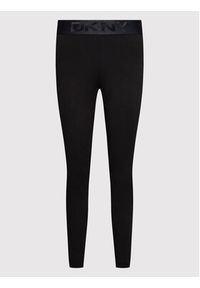 DKNY Legginsy P0RVQGIW Czarny Slim Fit. Kolor: czarny. Materiał: wiskoza #5