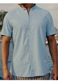 Sinsay - Bawełniana koszula - błękitny. Kolor: niebieski. Materiał: bawełna #1