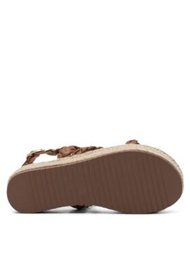 DeeZee Espadryle E8875-1 Brązowy. Kolor: brązowy. Materiał: skóra