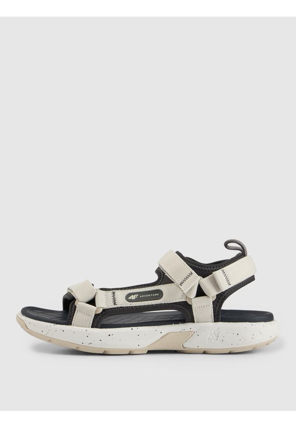 4f - 4F Sandały SVING damskie - białe 38. Okazja: na co dzień. Zapięcie: rzepy. Kolor: biały. Materiał: neopren, guma, nylon. Wzór: paski. Sezon: lato. Styl: wakacyjny, casual