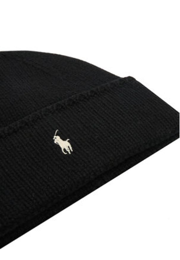 Polo Ralph Lauren Czapka 455954355007 Czarny. Kolor: czarny. Materiał: wełna