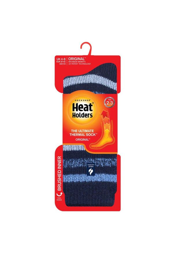 HEAT HOLDERS - Skarpetki Termiczne 37-42: Niezrównana Ciepło i Wygoda. Kolor: niebieski. Materiał: akryl, elastan, poliester, nylon