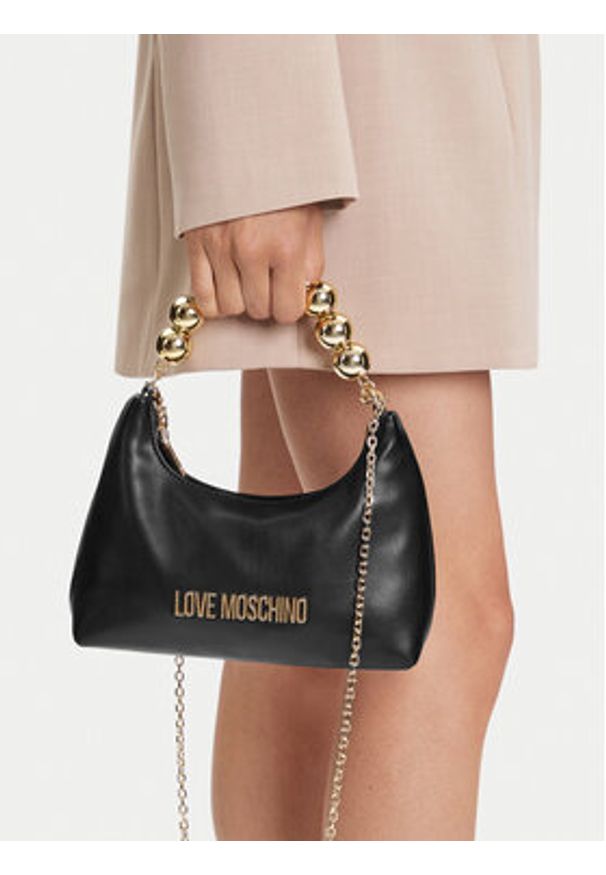 Love Moschino - LOVE MOSCHINO Torebka JC4252PP0MKS0000 Czarny. Kolor: czarny. Materiał: skórzane