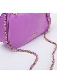 Wittchen - Damska torebka bagietka z nylonu na łańcuszku fioletowa. Kolor: fioletowy. Wzór: haft. Dodatki: z haftem. Styl: klasyczny #5