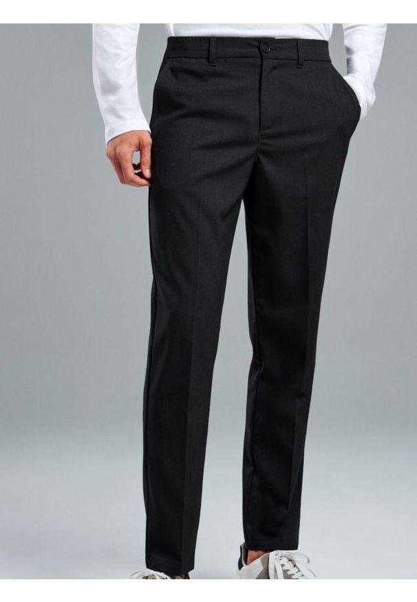 Sinsay - Spodnie chino - szary. Kolor: szary