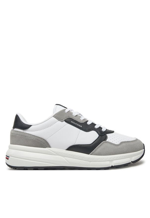 TOMMY HILFIGER - Tommy Hilfiger Sneakersy FM0FM05216 Biały. Kolor: biały. Materiał: skóra, zamsz