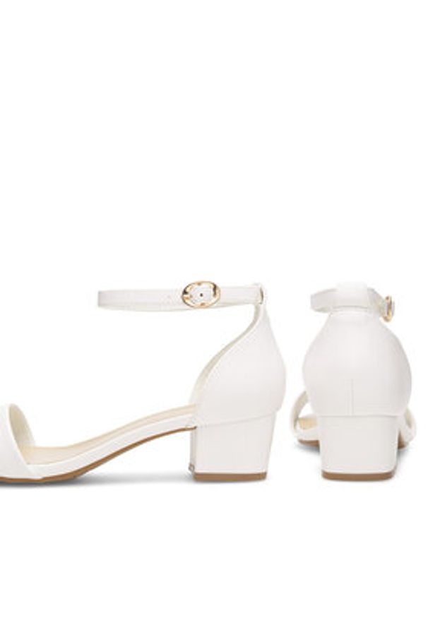 Jenny Fairy Sandały LS5667-01A Biały. Kolor: biały. Materiał: skóra