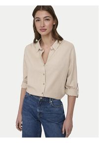 only - ONLY Koszula Goa 15363991 Beżowy Loose Fit. Kolor: beżowy. Materiał: len #2